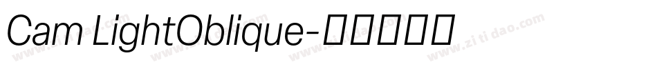 Cam LightOblique字体转换